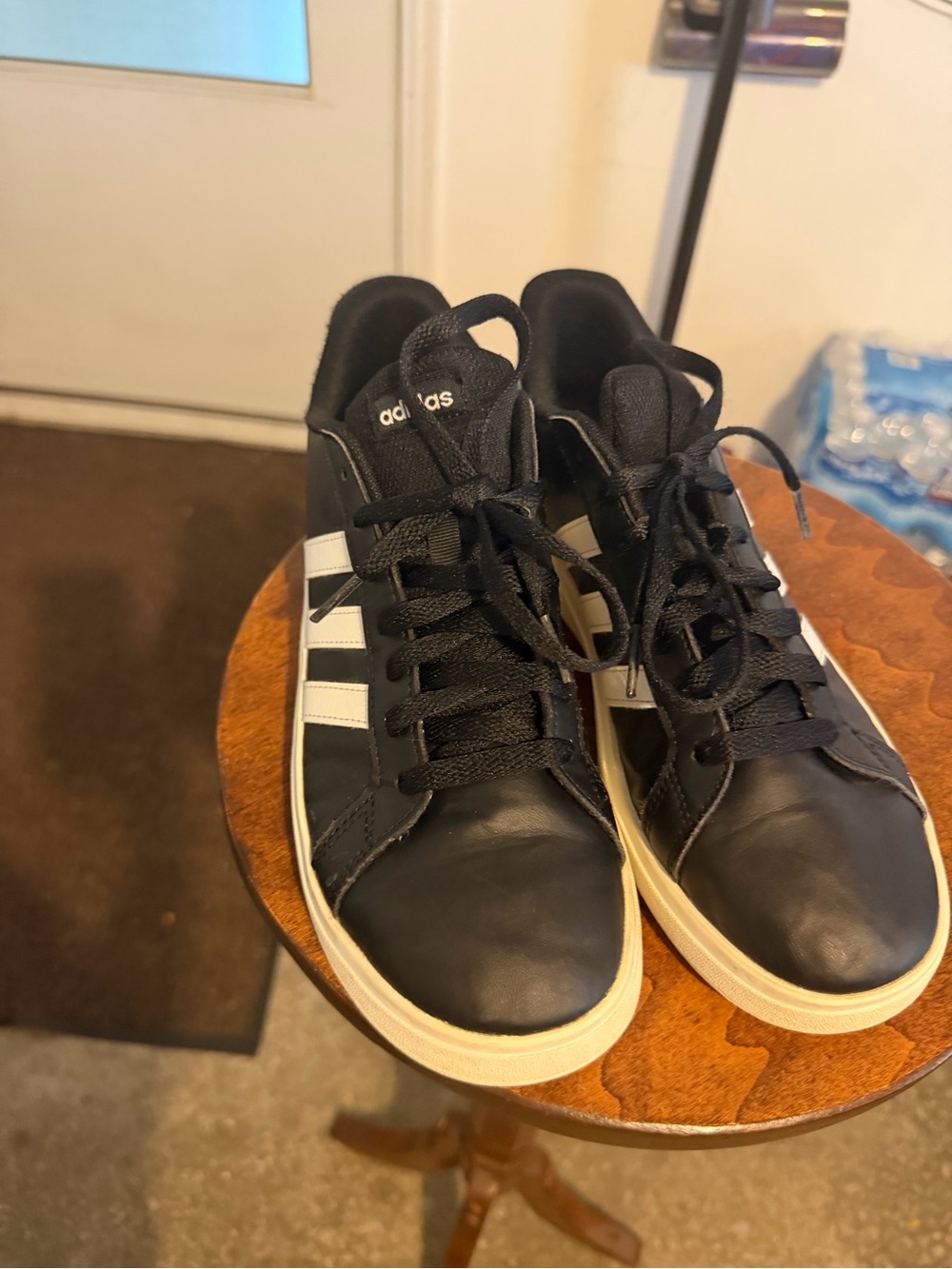 adidas Black Sneakers with White Stripes
